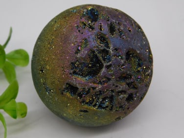 Druzy Titanium Sphere, 196 Grams ROCK STONE LAPIDARY SPECIMEN