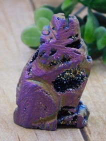 DRUZY TITANIUM WOLF ROCK STONE LAPIDARY SPECIMEN