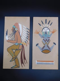 NATIVE AMERICAN WALL HANGINGS VINTAGE ANTIQUE ARTWORK