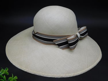 Kurt Jr. Wide Brim Straw Hat with Ribbon Bow