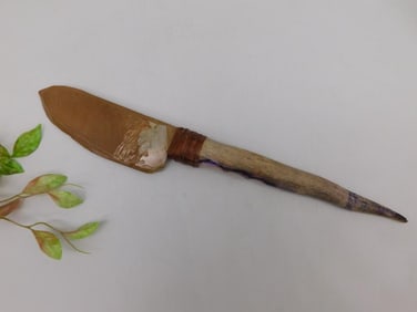 Handcrafted Stone Blade with Wrapped Handle