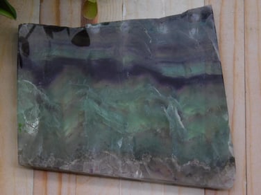 Fluorite Slab with Multicolor Bands ROCK STONE LAPIDARY SPECIMEN