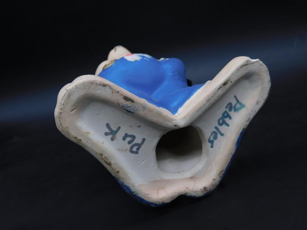 Painted Ceramic Mouse Figurine With Red Hat (1 of 1)