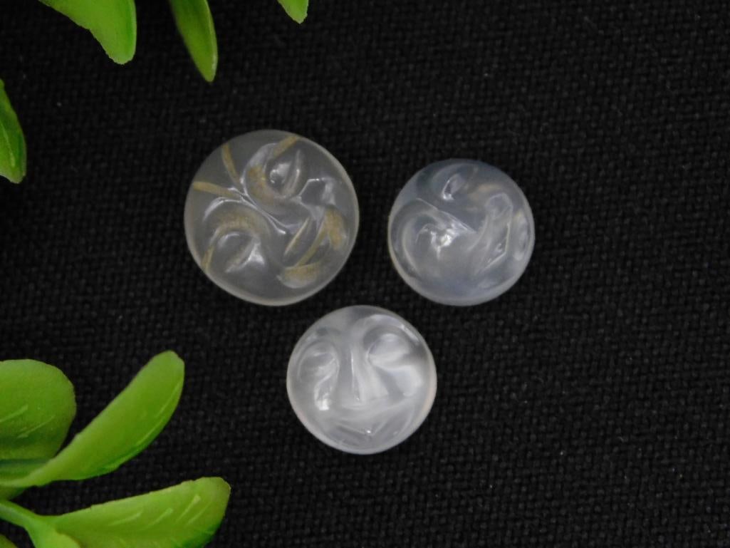 CARVED STONE CABOCHONS ROCK STONE LAPIDARY SPECIMEN