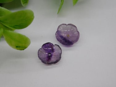 PURPLE GEMSTONE FLOWERS ROCK STONE LAPIDARY SPECIMEN