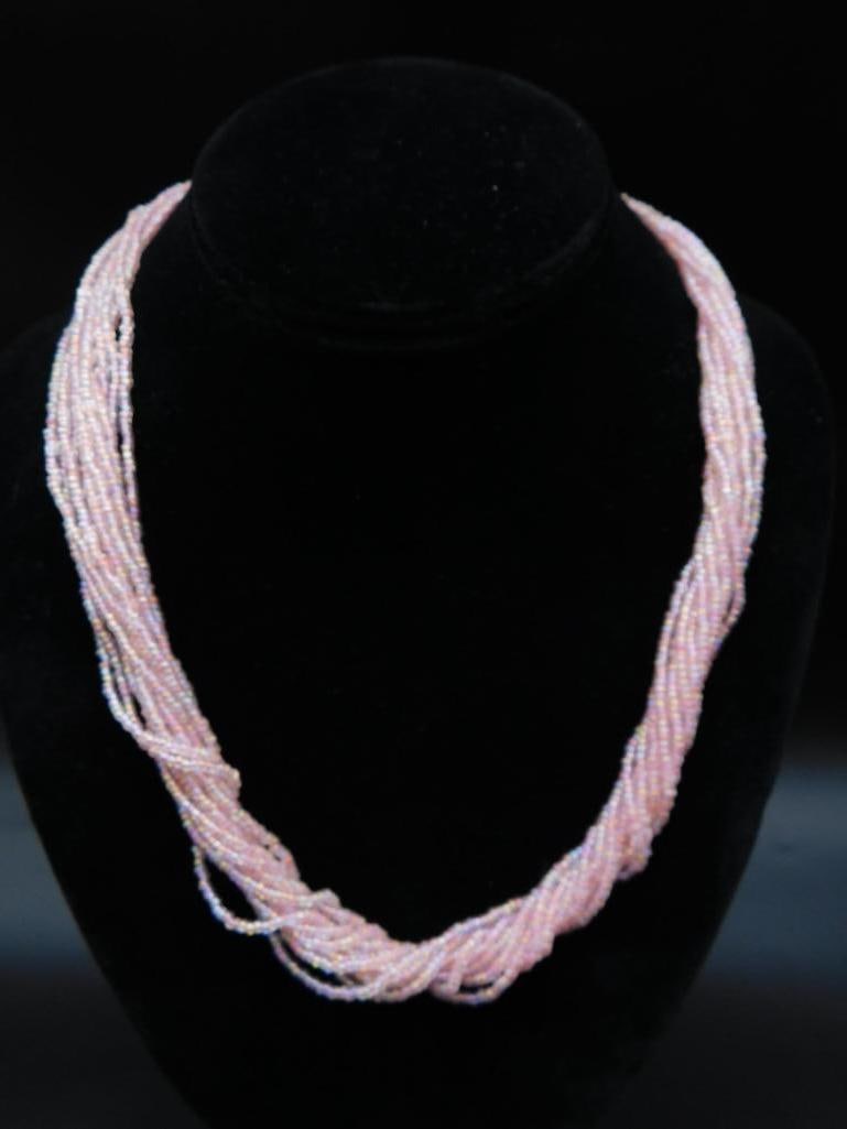 SEED BEAD NECKLACE ROCK STONE LAPIDARY SPECIMEN: SEED BEAD NECKLACE ROCK STONE LAPIDARY SPECIMEN