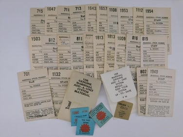 Vintage Marshall Add-A-Unit System Refill Cards Assortment WATCHMAKING WATCHMAKER TOOLS
