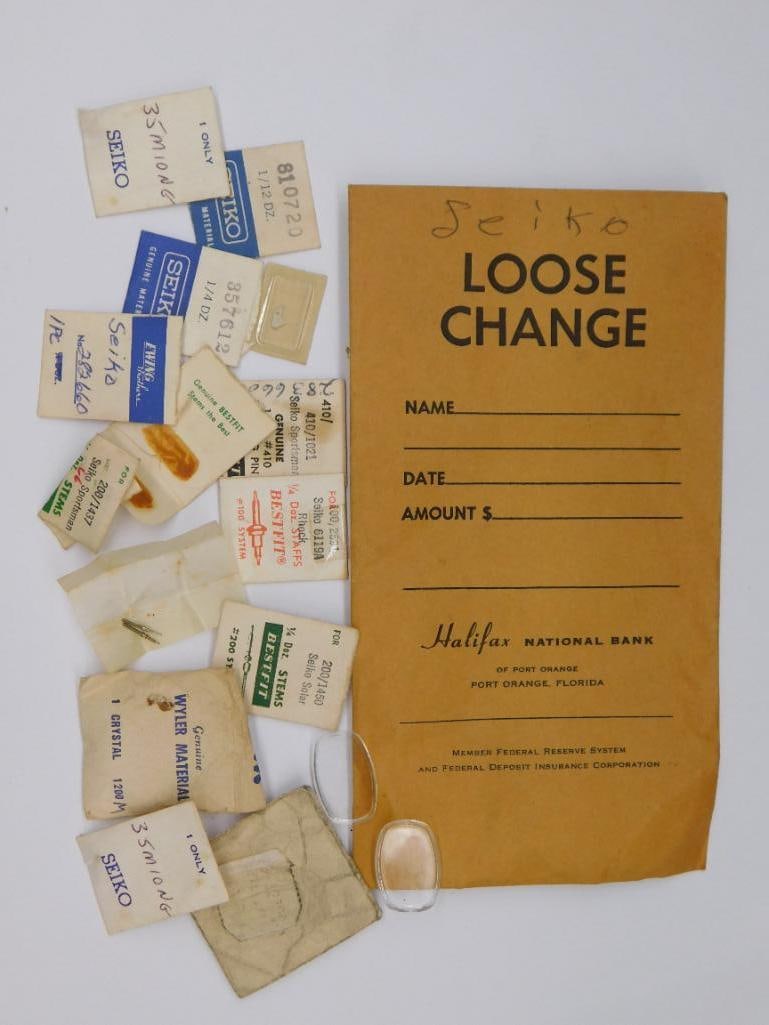 Vintage Watch Parts Including Seiko and Wyler Components WATCHMAKING WATCHMAKER TOOLS: Vintage Watch Parts Including Seiko and Wyler Components WATCHMAKING WATCHMAKER TOOLS