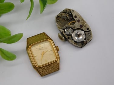 Vintage Gold-Tone Watch with Mechanical Movement WATCHMAKING WATCHMAKER TOOLS