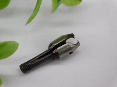 Vintage Metal Drill or Cutting Tool with Threaded Base WATCHMAKING WATCHMAKER TOOLS