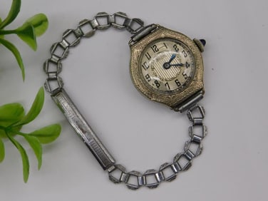 Vintage Ladies? Wristwatch With Chain-Link Bracelet WATCHMAKING WATCHMAKER TOOLS