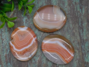 BANDED CARNELIAN WORRY STONES ROCK STONE LAPIDARY SPECIMEN