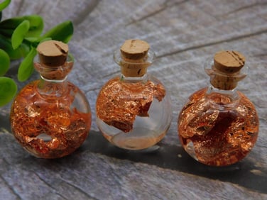 COPPER IN BOTTLE ROCK STONE LAPIDARY SPECIMEN