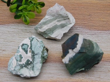GREEN ZEBRA ROCK STONE LAPIDARY SPECIMEN