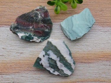 GREEN ZEBRA ROCK STONE LAPIDARY SPECIMEN