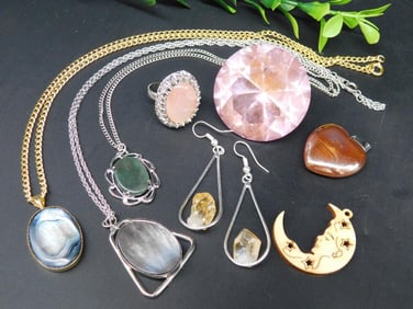 MIXED JEWELRY LOT ROCK STONE LAPIDARY SPECIMEN