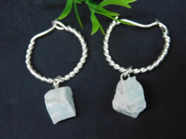 AMAZONITE EARRINGS ROCK STONE LAPIDARY SPECIMEN