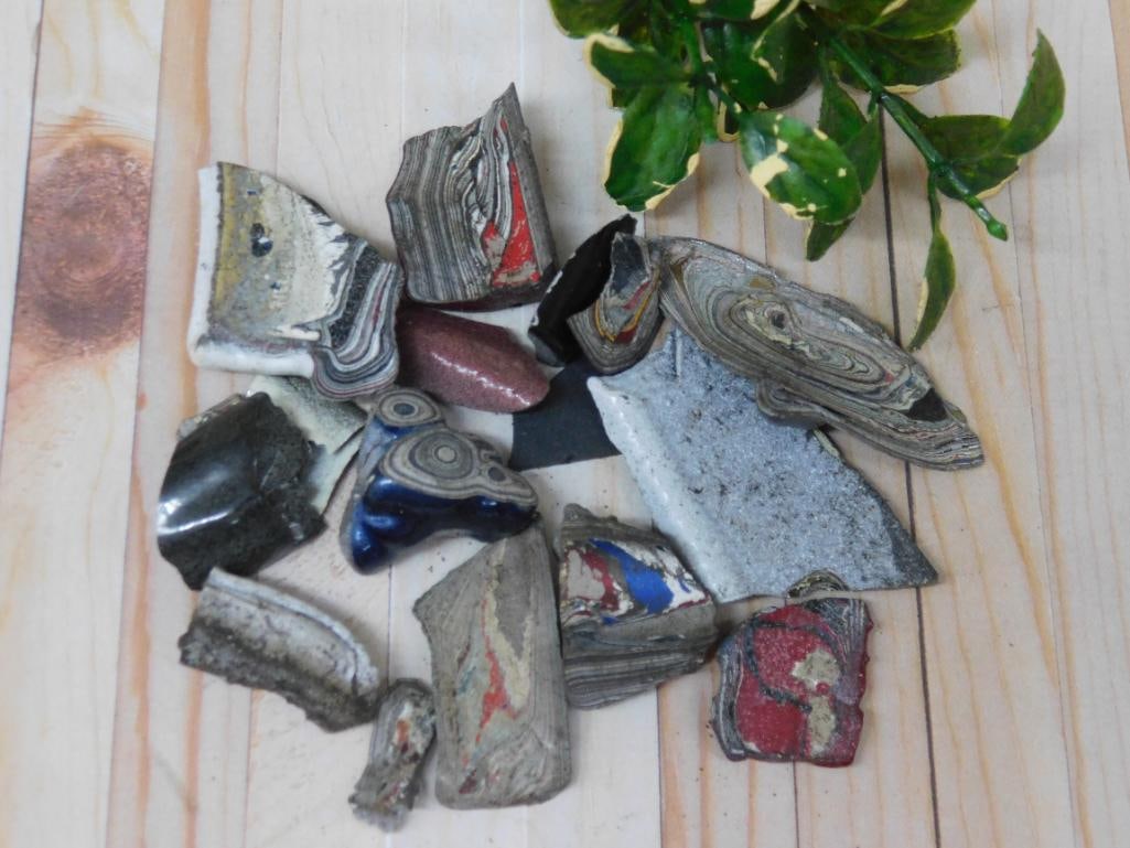 FORDITE MOTOR CITY AGATE ROCK STONE LAPIDARY SPECIMEN: FORDITE MOTOR CITY AGATE ROCK STONE LAPIDARY SPECIMEN