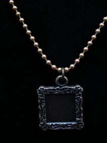 FRAME PENDANT ON CHAIN NECKLACE