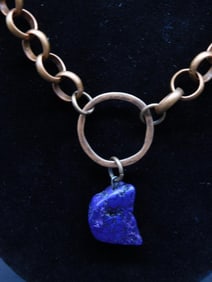 GENUINE STONE PENDANT ON CHAIN NECKLACE ROCK STONE LAPIDARY SPECIMEN