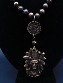 CHIEF PENDANT ON CHAIN NECKLACE