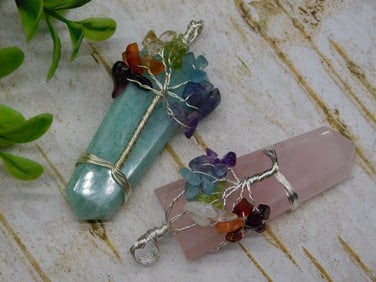 MIXED STONE PENDANTS ROCK STONE LAPIDARY SPECIMEN