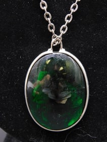 GENUINE STONE PENDANT ON CHAIN NECKLACE ROCK STONE LAPIDARY SPECIMEN