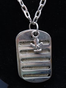 DOG TAGS ON CHAIN NECKLACE