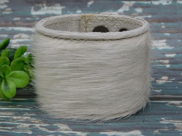 COW HIDE SNAP BRACELET HIDDEN MONEY ZIPPER