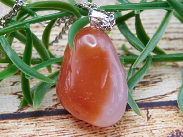 GENUINE STONE PENDANT ON CHAIN NECKLACE ROCK STONE LAPIDARY SPECIMEN