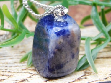 GENUINE STONE PENDANT ON CHAIN NECKLACE ROCK STONE LAPIDARY SPECIMEN