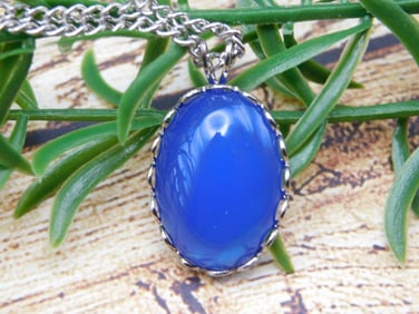 GENUINE STONE PENDANT ON CHAIN NECKLACE ROCK STONE LAPIDARY SPECIMEN