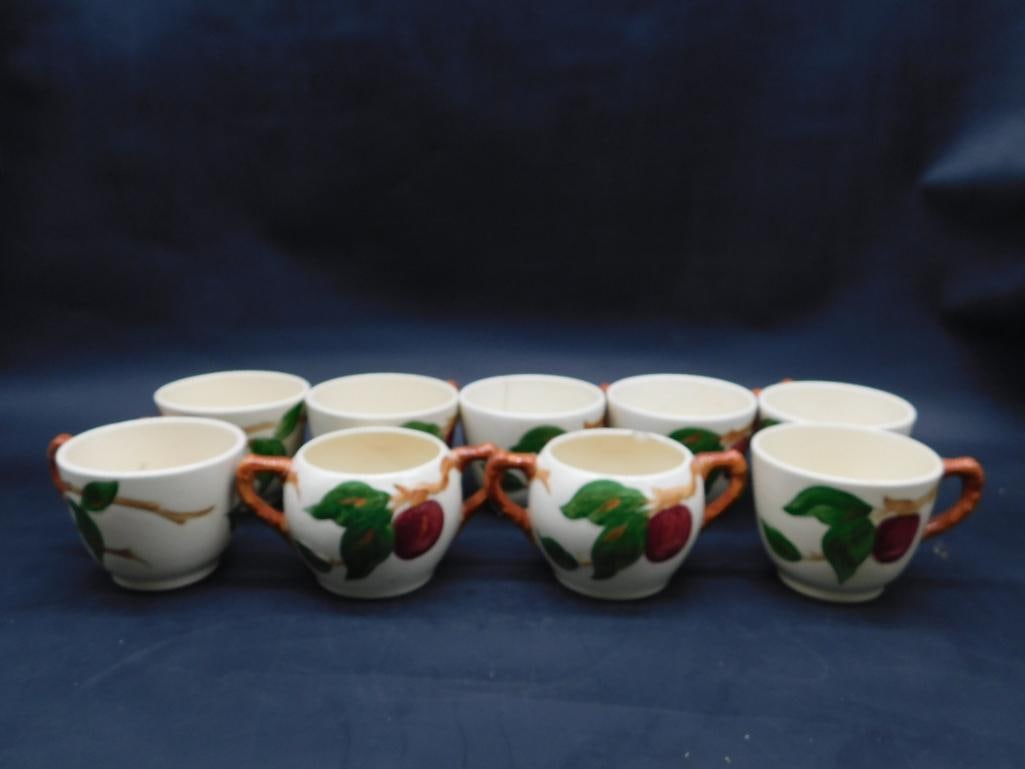 FRANCISCAN APPLE PATTERN CUPS SET OF 9 VINTAGE ANTIQUE: FRANCISCAN APPLE PATTERN CUPS SET OF 9 VINTAGE ANTIQUE
