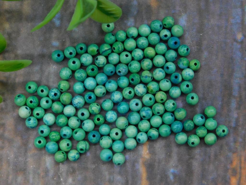 Assorted Green Beads With Drilled Holes for Crafting: Assorted Green Beads With Drilled Holes for Crafting