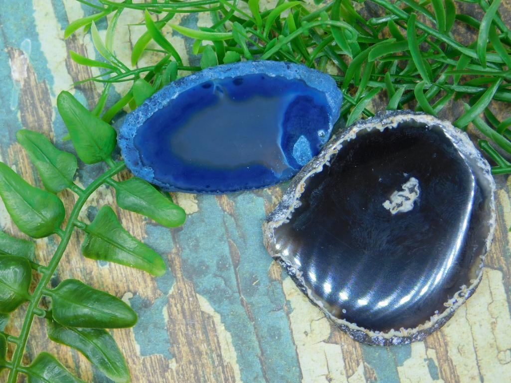 AGATE SLICES ROCK STONE LAPIDARY SPECIMEN: AGATE SLICES ROCK STONE LAPIDARY SPECIMEN