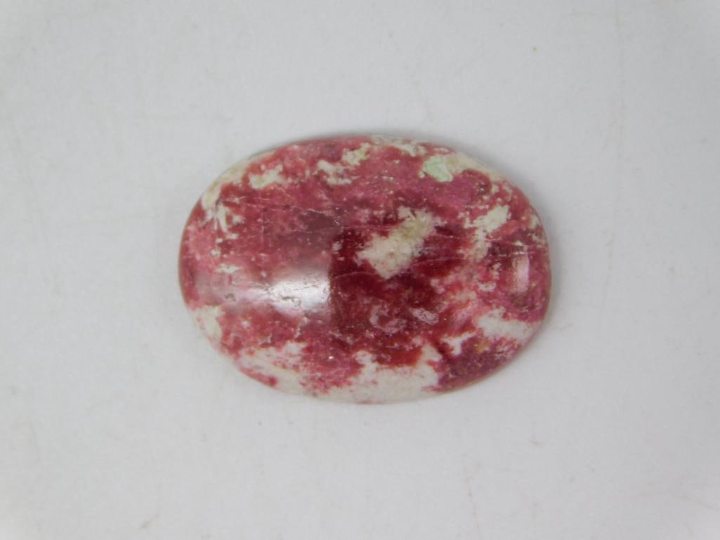 THULITE CABOCHON ROCK STONE LAPIDARY SPECIMEN: THULITE CABOCHON ROCK STONE LAPIDARY SPECIMEN