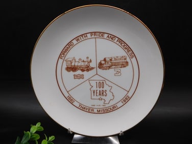 Centennial Plate for Thayer, Missouri, 1882-1982