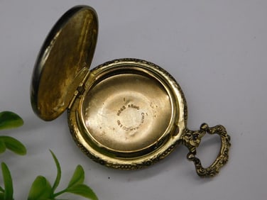 Vintage Ornate Gold-Tone Case With Floral Design Watchmaking Watchmaker Tools