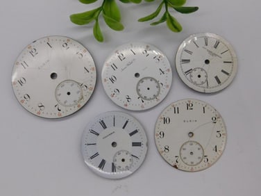 5 Vintage Pocket Watch Faces Watchmaking Watchmaker Tools