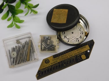 Vintage Watchmaking Components and Tools Lot Watchmaking Watchmaker Tools