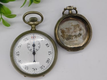 Two Antique Pocket Watches with Ornate Details Watchmaking Watchmaker Tools