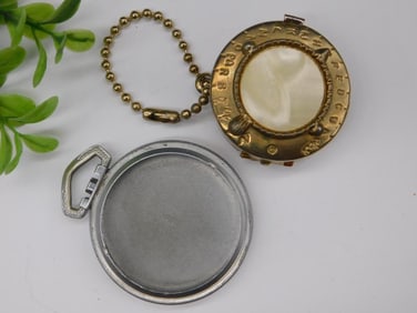 Vintage Compact with Case and Chain Watchmaking Watchmaker Tools