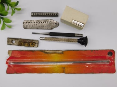 Small Collection of Vintage Craft and Tool Items Watchmaking Watchmaker Tools