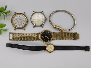 5 Vintage Watches Including Croton and Timex Watchmaking Watchmaker Tools