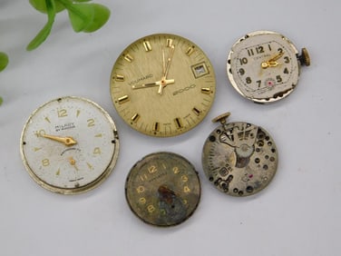 Vintage Watch Movements and Dials for Repair Watchmaking Watchmaker Tools