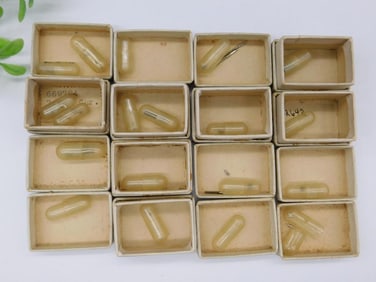 Vintage Glass Specimen Capsules in Boxes WATCHMAKER WATCHMAKING TOOLS