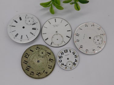 5 Assorted Vintage Watch Faces WATCHMAKER WATCHMAKING TOOLS