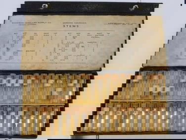 Genuine American Watch Stems in Portable Case WATCHMAKER WATCHMAKING TOOLS