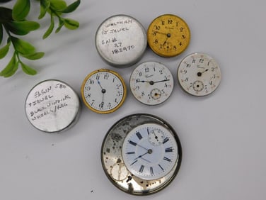 Vintage Pocket Watch Movements and Cases WATCHMAKER WATCHMAKING TOOLS