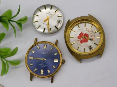 Three Vintage Watch Movements/Parts WATCHMAKER WATCHMAKING TOOLS